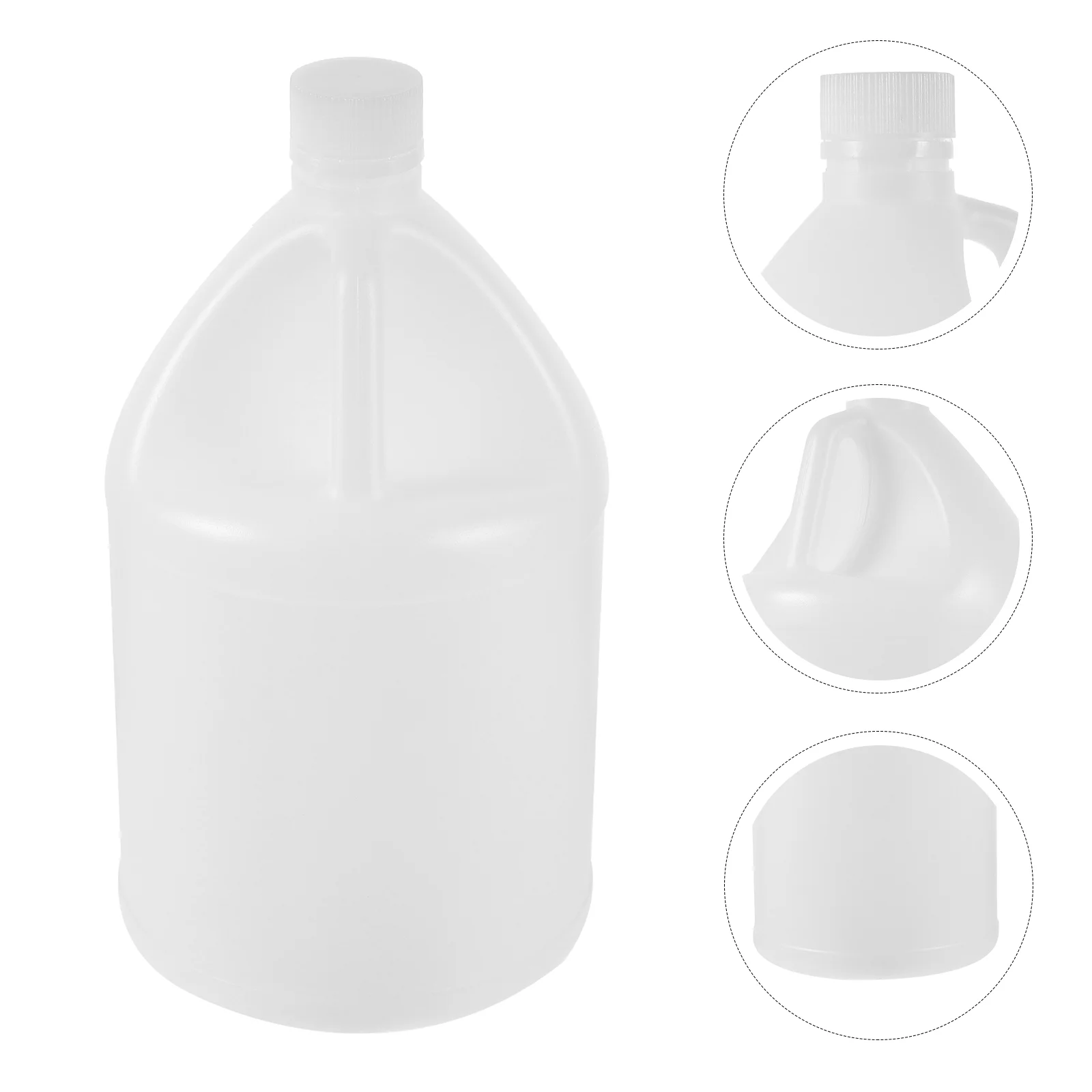 

1-Gallon Plastic Jug Reusable F-Style Plastic Jug Storage Containers Ergonomic Handle Hdpe Construction Residential Or