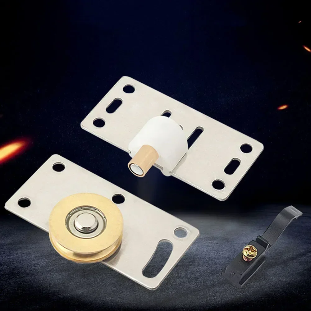 Stainless Steel Pulley Heavy Duty Sliding Door Wheels Pulleys Rollers Runners For Cupboard Cabinet Funiture Accessories 1set sliding door roller shower room pulley sliding door pulley