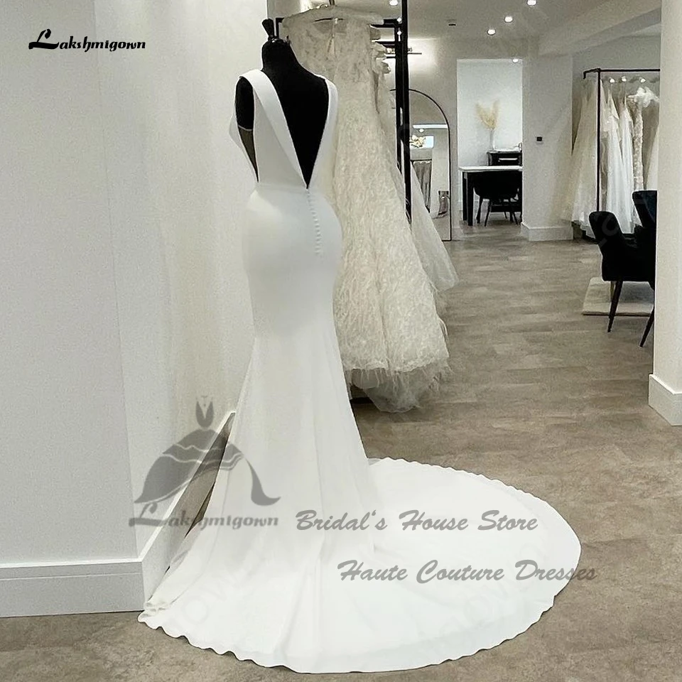 Lakshmigown Backless Sexy Bridal Mermaid Wedding Dress 2024 Vestido De Casamento Long Beach Wedding Gown Customized 2