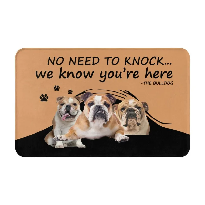 Hot-selling Flannel Doormat Boxer Boxer Floor Mat 3D Printed Animal Dog Carpet Home Decoration 40x60cm 2
