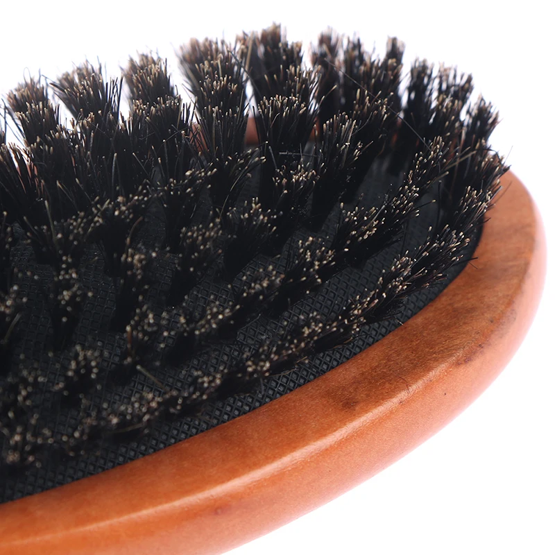 Hair Comb Hair Styling Tools Hair Brush Comb Wooden Handle Brush 1pc Straightenin Hair Brush Wood Handle Imitation boar bristle Beard Comb