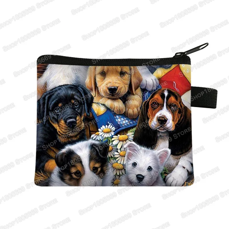 Porte-Monnaie Catseye - Motif Chien Schnauzer Noir Sur Fond Rouge - Simili Cuir Vernis (Neuf, Avec Étiquettes)