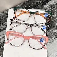Lunettes de lecture œil de chat pour femmes et hommes, Vintage, bloquant la lumière bleue, rétro, ultralégères, vue lointaine, presbytie 0 + 1.0 + 4.0 3