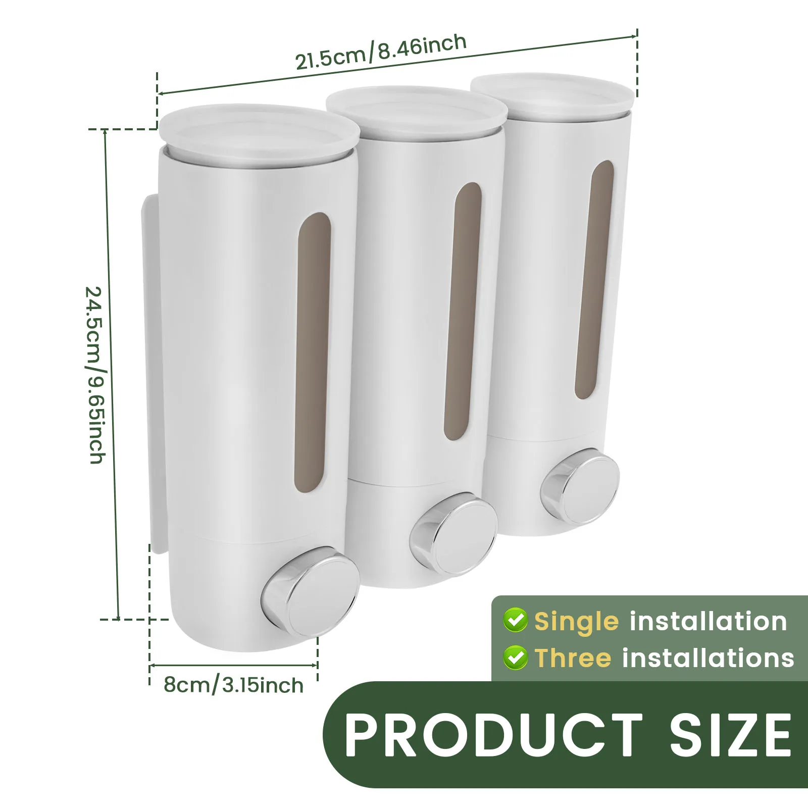 Wall Mounted ABS Bathroom Soap Dispenser