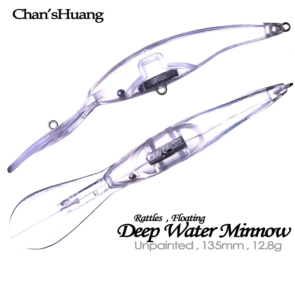 Chan'sHuang 20PCS Unpainted Blanks Bait 12cm 19.3g Deep Water