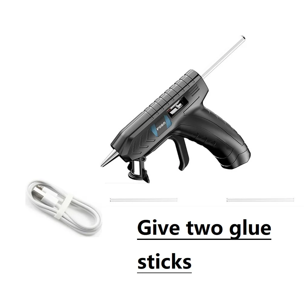 Household Lithium Electrothermal Glue Gun with 7mm Glue Sticks Industrial Guns Heat Temperature Thermo Electric Repair Tool 6