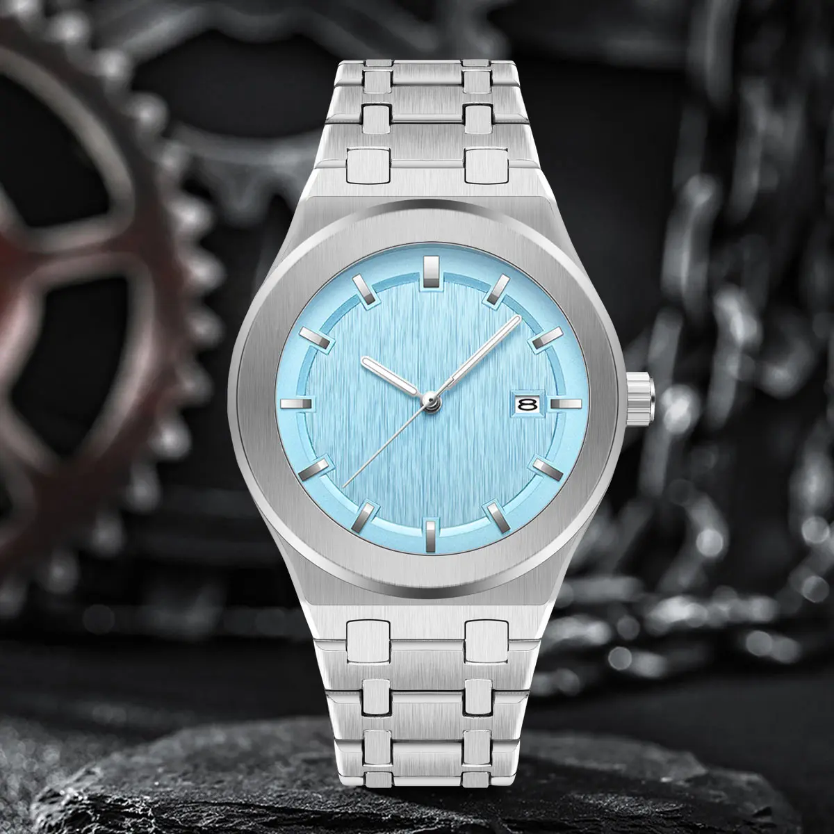 Bargain Stylish Stainless Steel Watches Band AL1186-GR_K0039166