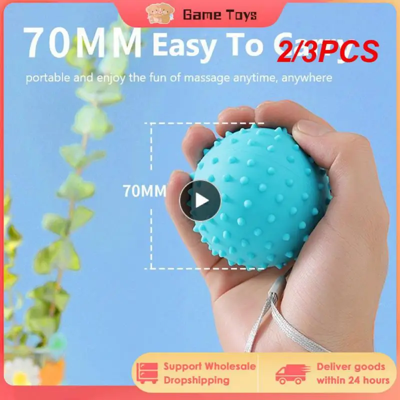 

2/3PCS Silicone Ball Decompression Toy Finger Exercise Finger Force Ball Toy Stress Relief Squeeze Balls For Kids