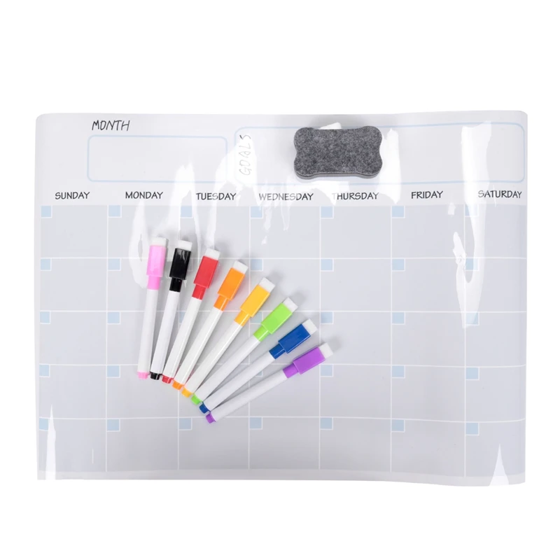 

A3 Magnetic Whiteboard Dry Erase Calendar Set Whiteboard Weekly Planner For Refrigerator Fridge Kitchen Home 17X12 Inch