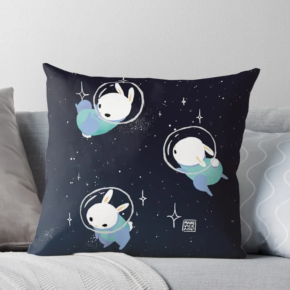 

Space Bunnies Throw Pillow Decorative pillow case Christmas Pillows Custom Cushion autumn decoration