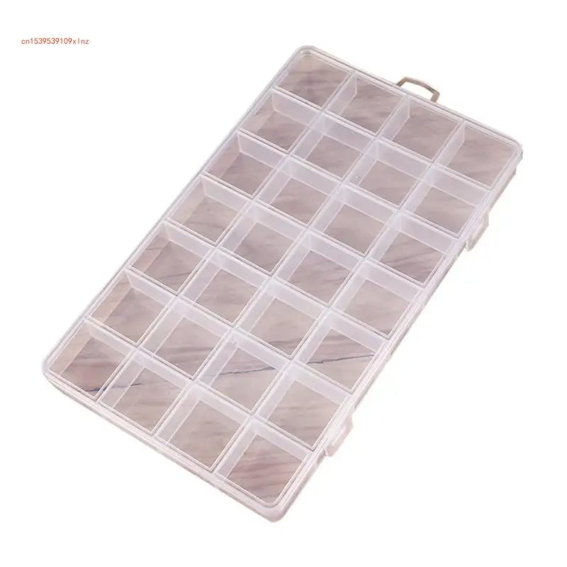 Plastic  Container Storage Box 28 Divider  Compartment for Jewelry 10 grids plastic jewelry box transparent storage box for beads earrings compartment adjustable case container jewelry organizer