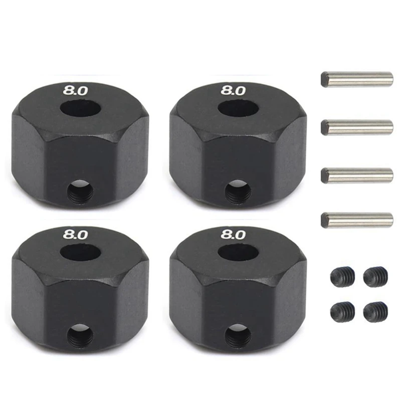

12 шт. 12 мм Шестигранная Ступица колеса для 1/10 RC Crawler Axial SCX10 Traxxax Trx4 Tamiya MST радиоуправляемая Автомобильная деталь, 8 мм