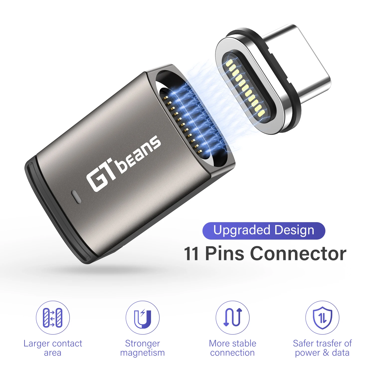 USB C To Type C Magnetic OTG Adapter OTG Adapter USB To Type C Adapter Magnetic Cable Adapter Magnetic Charging Adapter PD 100W Fast Charging USBC Magnet Connector For MacBook Pro Samsung Huawei Xiaomi Laptop