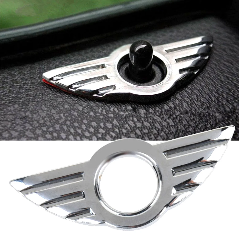 

1Pc 3D Car Metal Door Pin Badge Wing Shape Sticker Car Decoration Accessories for BMW MINI Cooper/S/ONE/Roadster/Clubman/Coupe