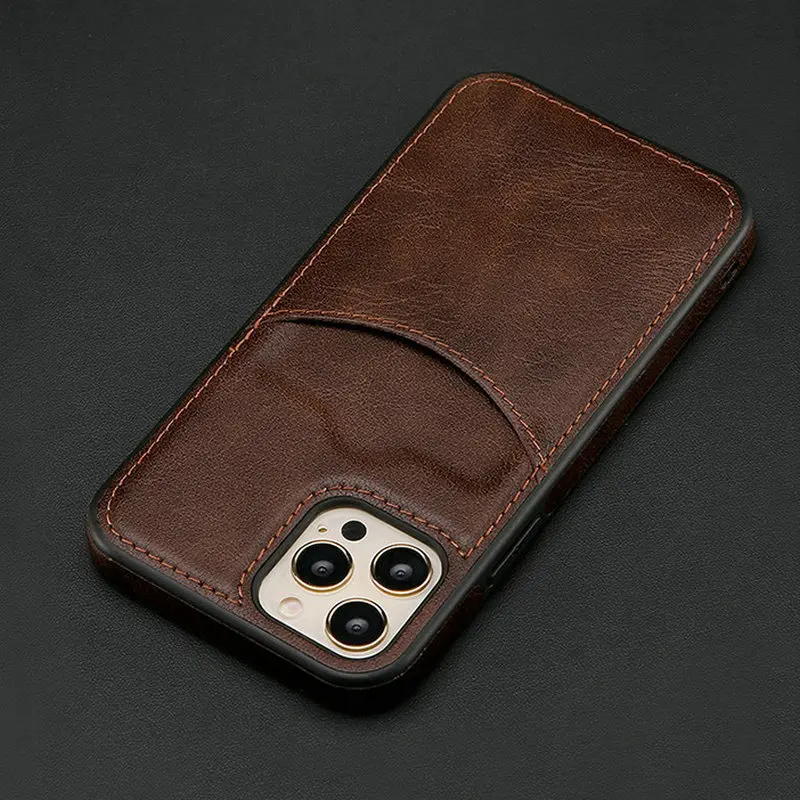 thumbnail image 1 of Funda de cuero PU con ranura para tarjeta de crédito y billetera de moda para iPhone 13 Pro Max 12 Mini 11 Xr X Xs 8 Plus 14 15 16 Pro Max, 1 of 5