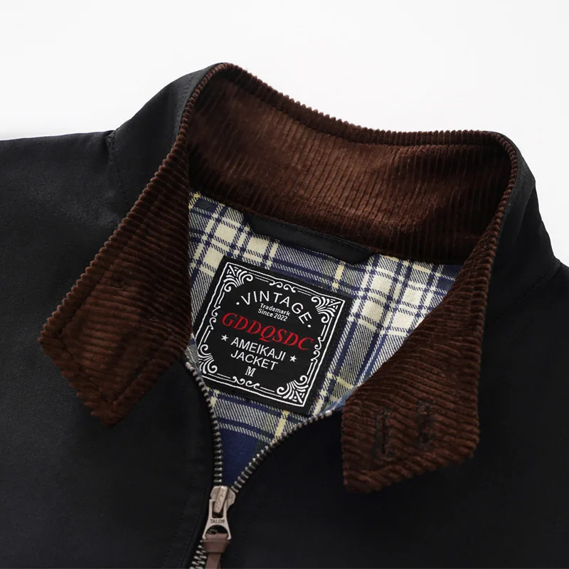 Simons-chaqueta Harrington Vintage para hombre, abrigo de nailon a prueba  de viento para primavera y otoño - AliExpress