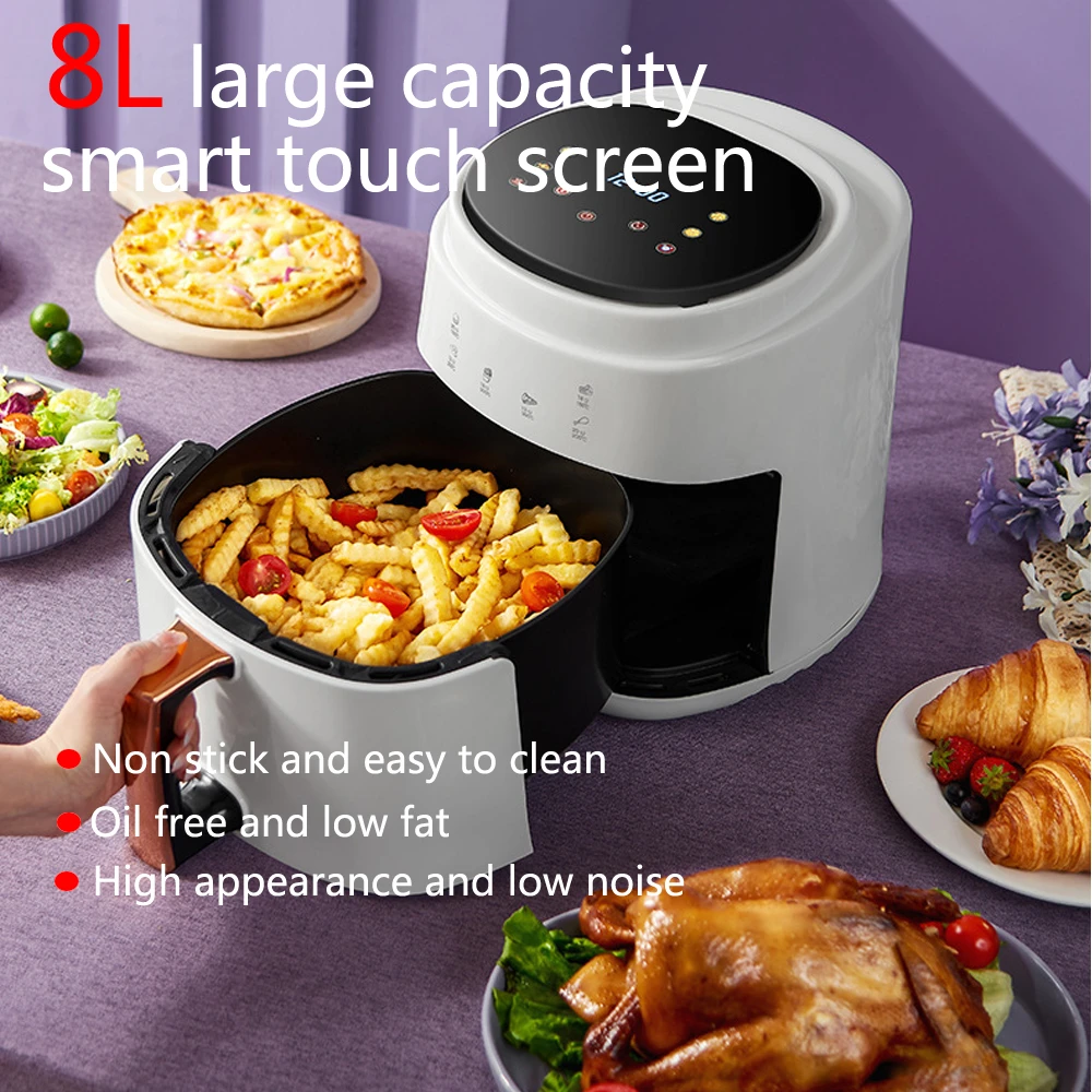 Air Fryer 8L Large Capacity 360°Baking Toaster Without Oil Electric