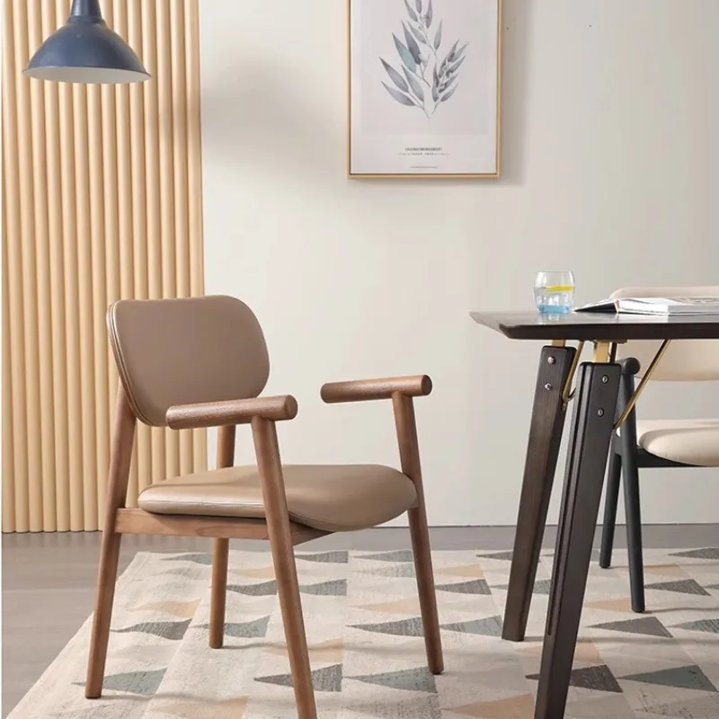 

Modern Nordic Dining Chairs Feature Ergonomic Kitchen Arm Dining Chairs Living Room Balcony Silla Comedor Home Furniture B1