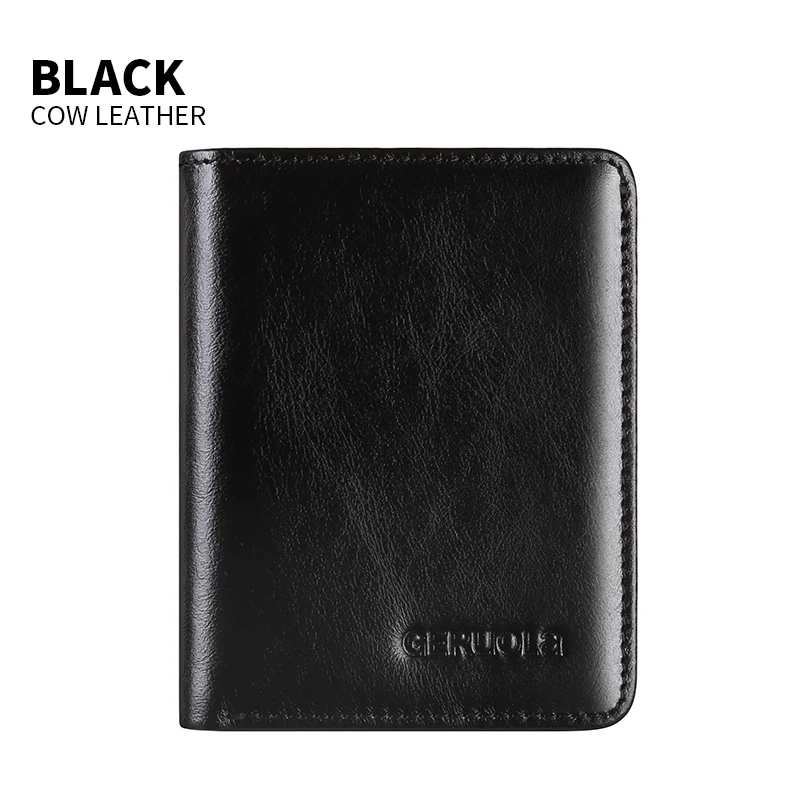 Men's Ultra-Thin Genuine Leather Wallet with RFID Protection - Perfect Valentine's Day Gift