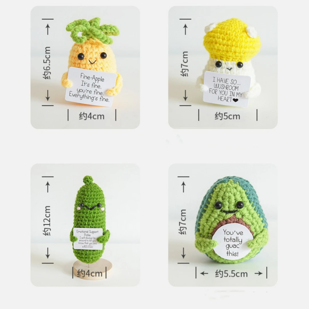 Handmade Emotional Support Pickled Cucumber Gift Handmade Crochet Emotional  Support Pickles Cute Crochet Pickled Cucumber