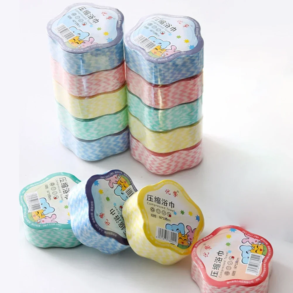 Compressed Bath Towel Disposable Towels Thickened Absorbent Outdoor Travel Large Towel Plant Fiber Strong Water Absorption Pads
