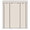 69" Portable Clothes Closet Non-Woven Fabric Wardrobe Double Rod Storage Organizer Beige 5