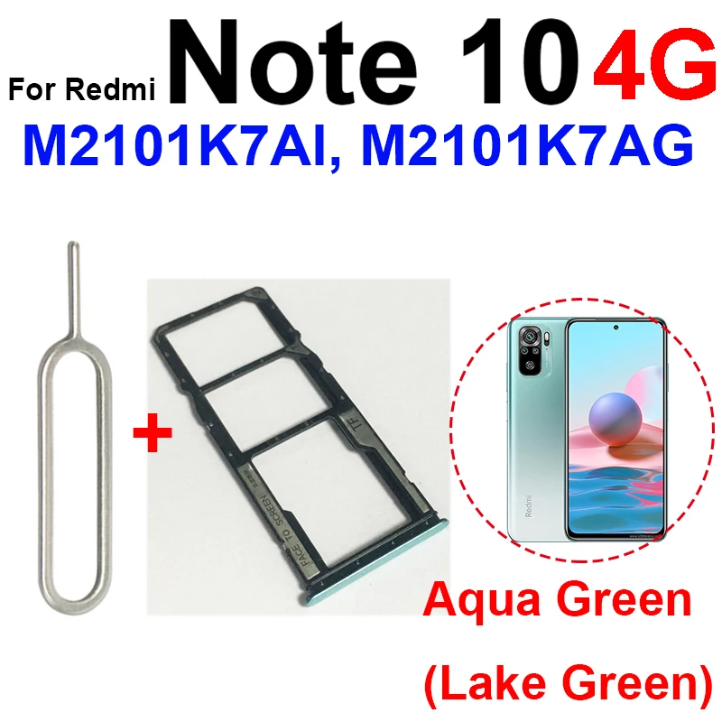 Sim Card Tray For Xiaomi Redmi Note 10 Note 10S Note 10 Pro 4G 5G