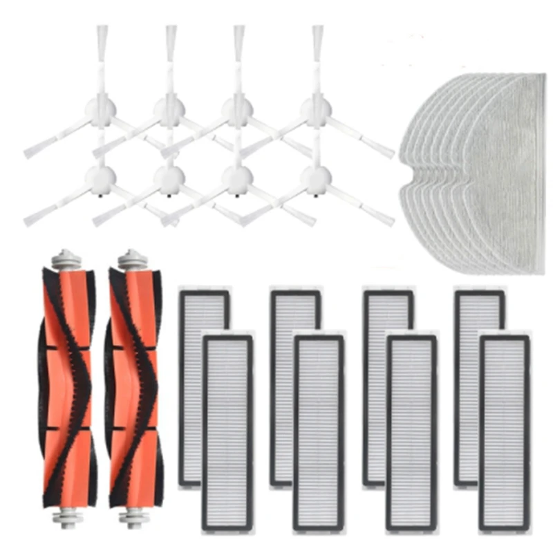 

Запчасти для робота-пылесоса Dreame D9, основная и боковая щетки, фильтр НЕРА, насадка на швабру, запасные тряпки