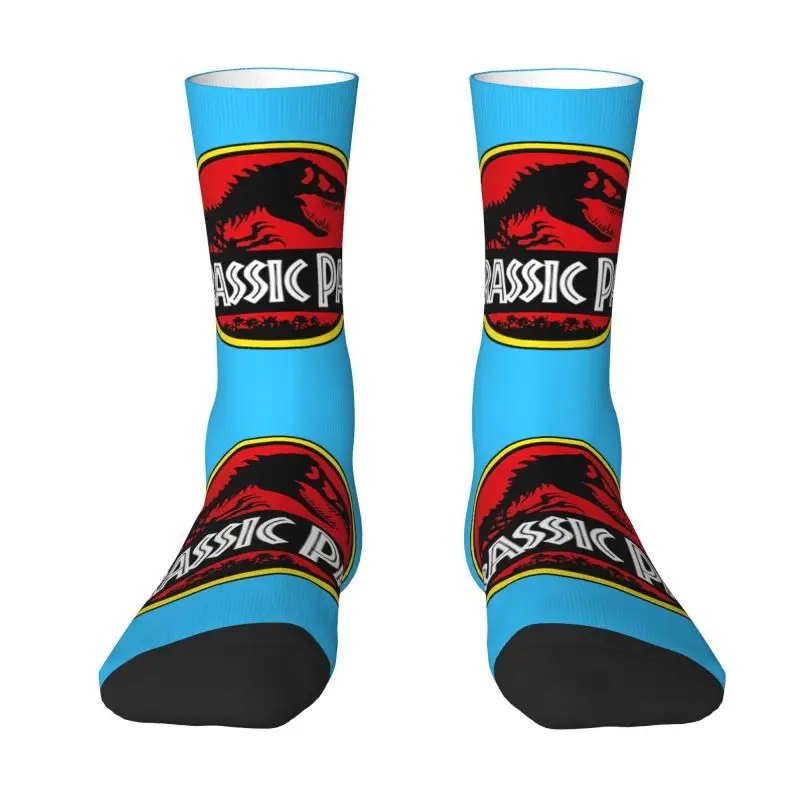 Jurassic Park Mens Crew Socks Unisex Fashion 3D Printing Dinosaur World Dress Socks