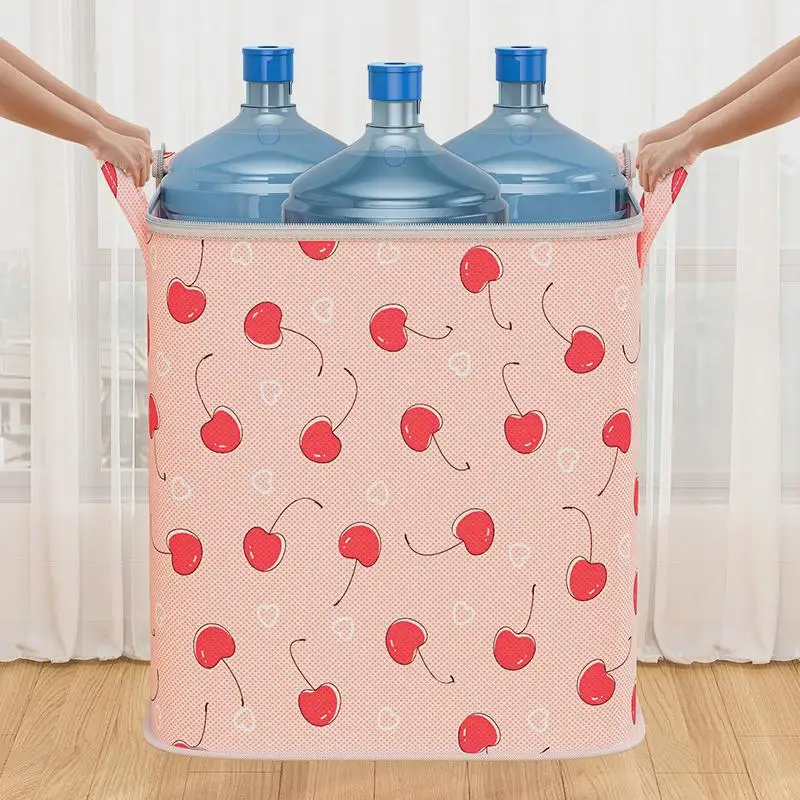 Cute Pink Large Capacity Clothes Quilt Storage Bag Foldable Dust-proof Waterproof Clothes Storage Organizer with Zipper 6