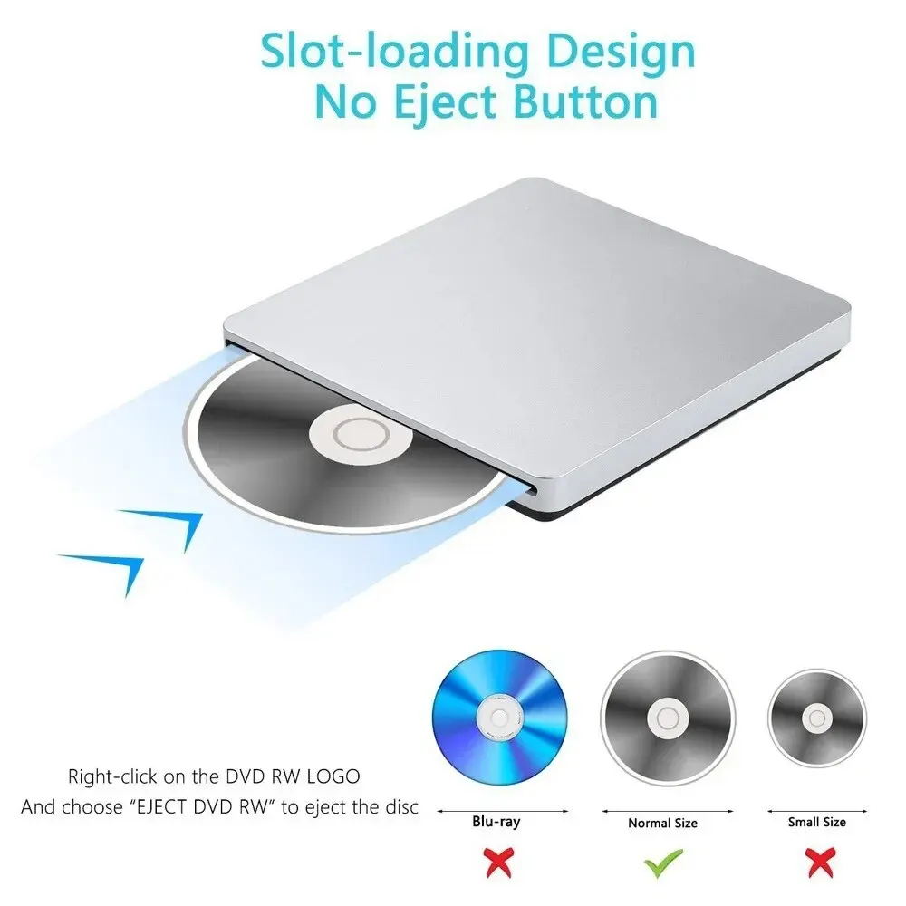 외장 Dvd 버너 내장 드라이브, 데스크탑 노트북 내부 슬롯 로딩 디자인, Usb3.0/C타입