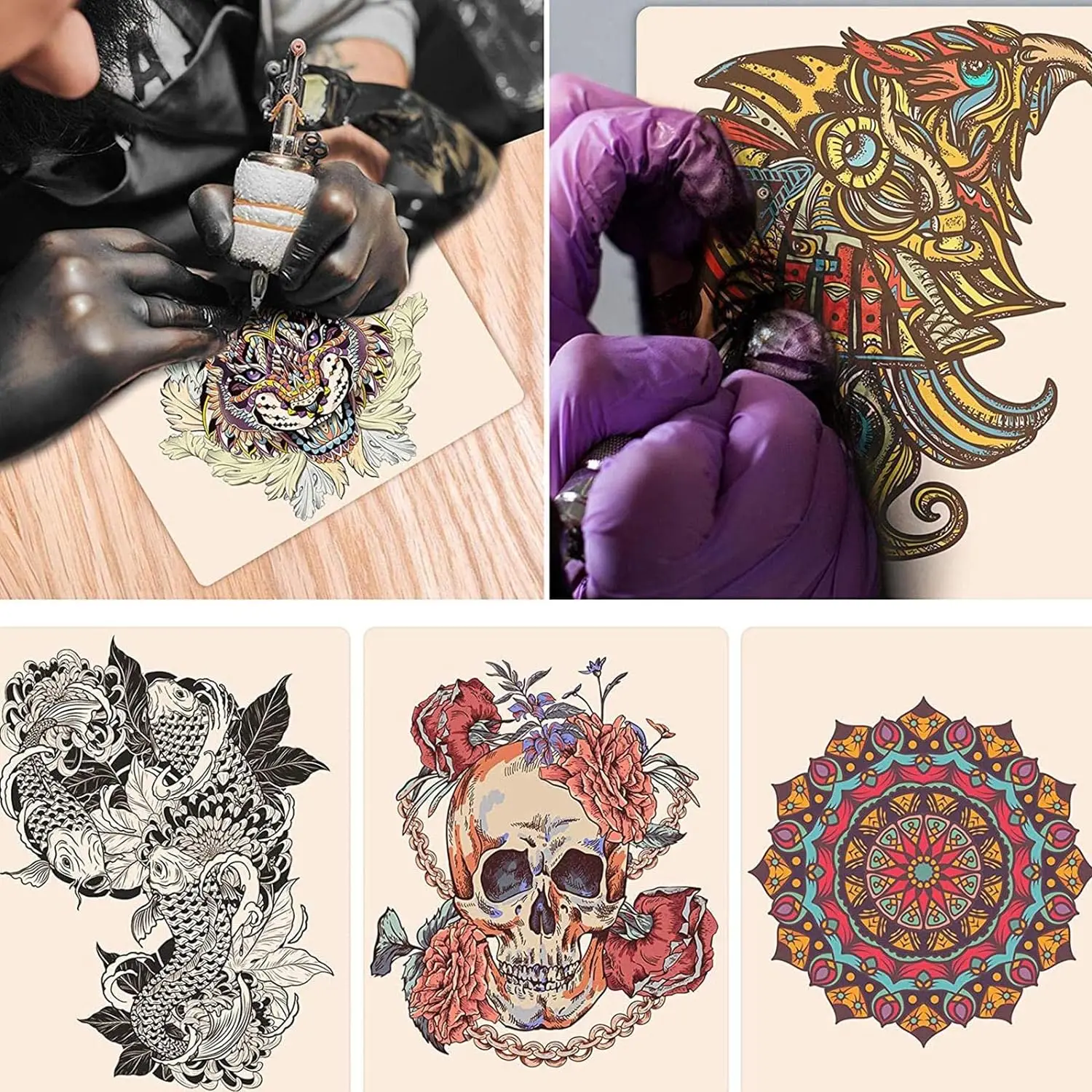 Tattoo Practice Skin Blank Tattoo Practice Skin-Autdor 5Pcs Double Sides Fake Skin Tattooing and Microblading Eyebrow Beginners 15X20cm