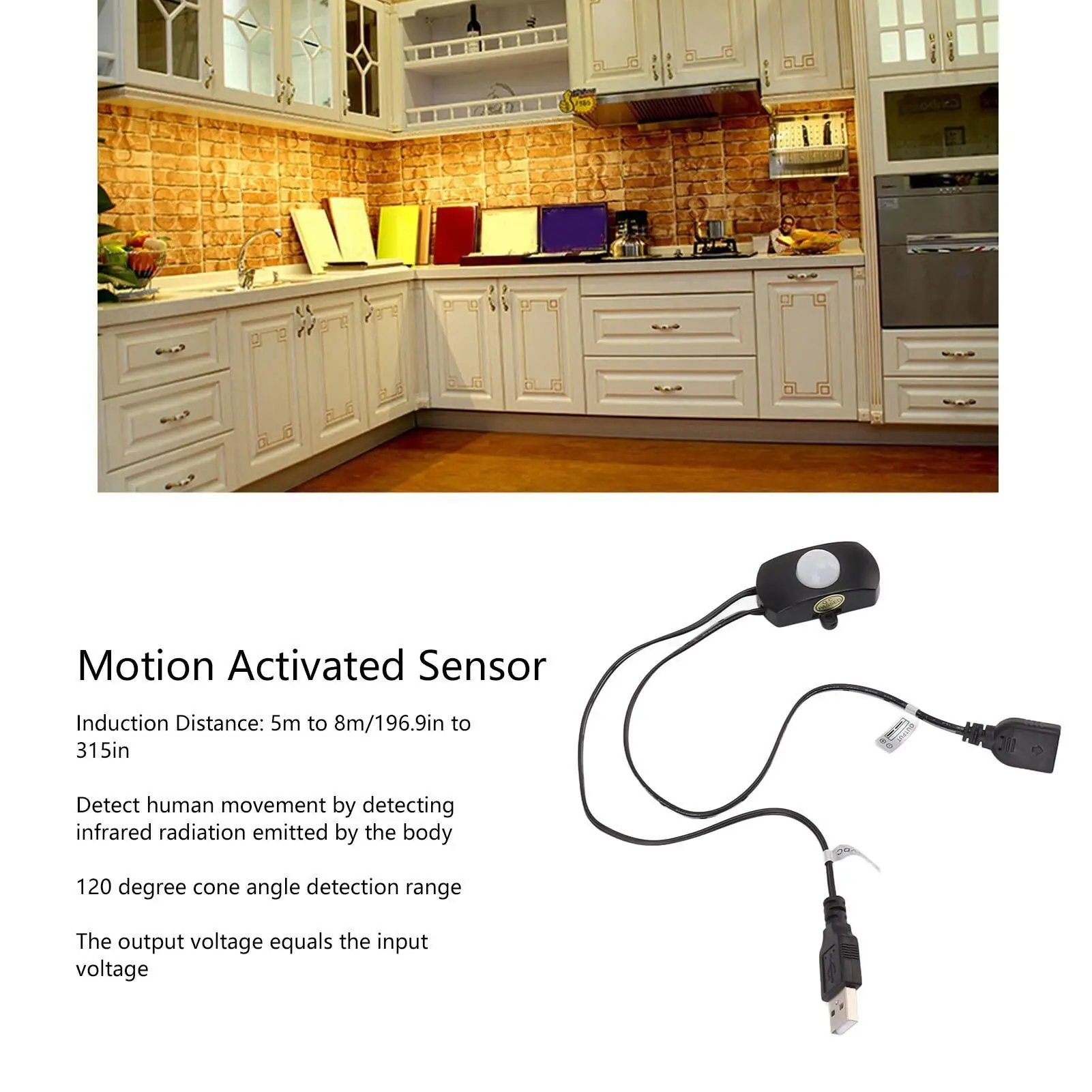 DC 5V-24V Motion Activated Sensor Switch-120&deg; Detection Cone Angle for automatic Induction Devices