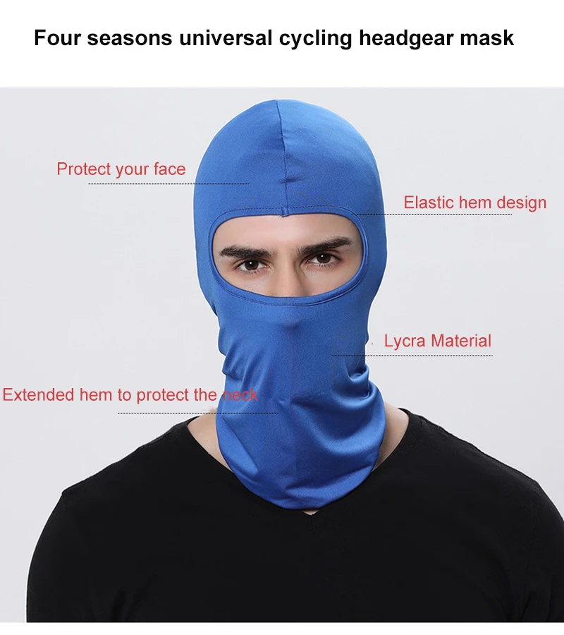 Motorcycle Face Mask Balaclava Cycling Bandana Hood Ski Neck Full Face Mask Windproof Dustproof Shield Men's Biker balaclava mask
