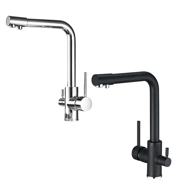 Promotion! Filter Kitchen Faucets Deck Mounted Mixer Tap 360 Rotation With Water Purification Features For |