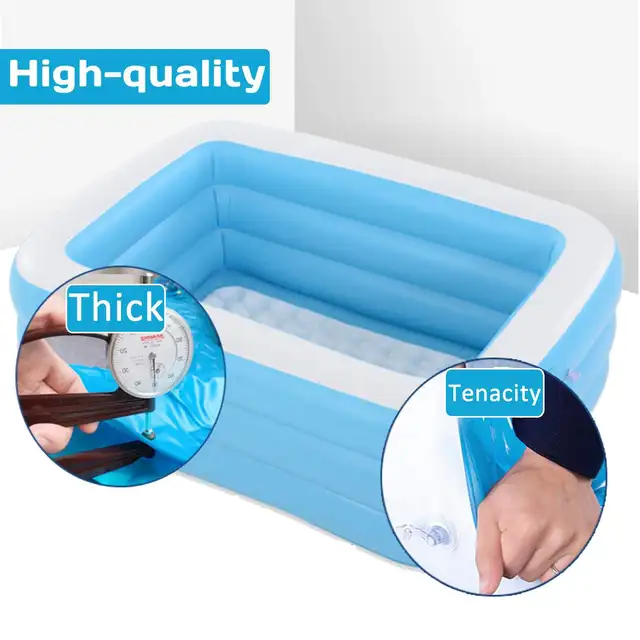 150/210/262cm Large Pools Portable Summer Swimming Pool  Adults Kids Pool PVC Bathing Tub for Family Outdoor Indoor 5