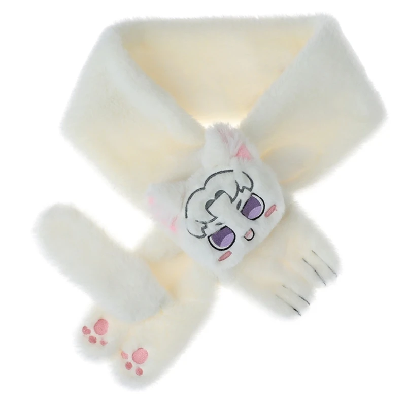 

Winter Furry Neck Wrap Warm Scarf Neck Guard Woman Shawl F0T5