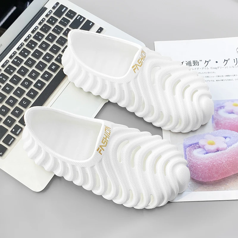 صنادل رجالية عصرية من مادة إي في إيه، أحذية شاطئ مريحة وخفيفة الوزن للرجال، أحذية مائية غير قابلة للانزلاق، أحذية رياضية كاجوال للمشي قابلة للتنفس