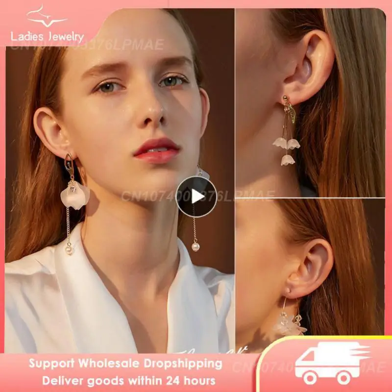 

New flower handmade bohemia boho earrings women fashion long hanging earrings crystal female wedding earings party jewelry