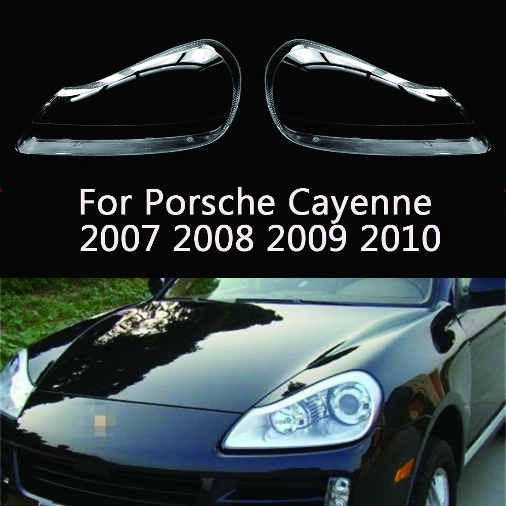 

For Porsche Cayenne 2007 2008 2009 2010 Front Headlamp Plexiglass Headlights Shell Cover Transparent Lampshades