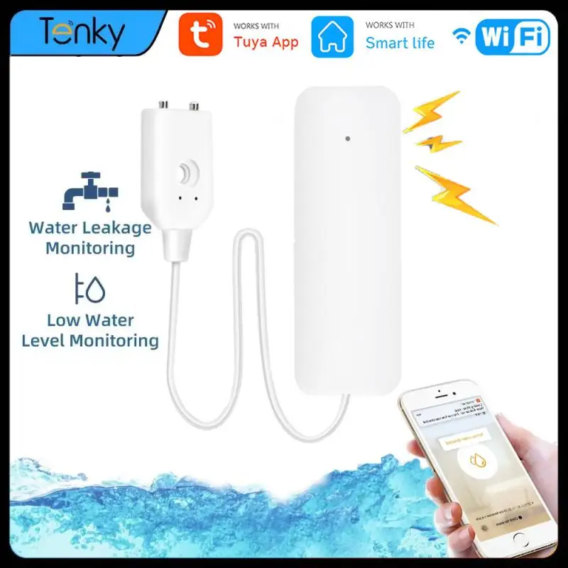 

Датчик утечки воды Tuya, Wi-Fi детектор утечки воды, с дистанционным управлением через приложение