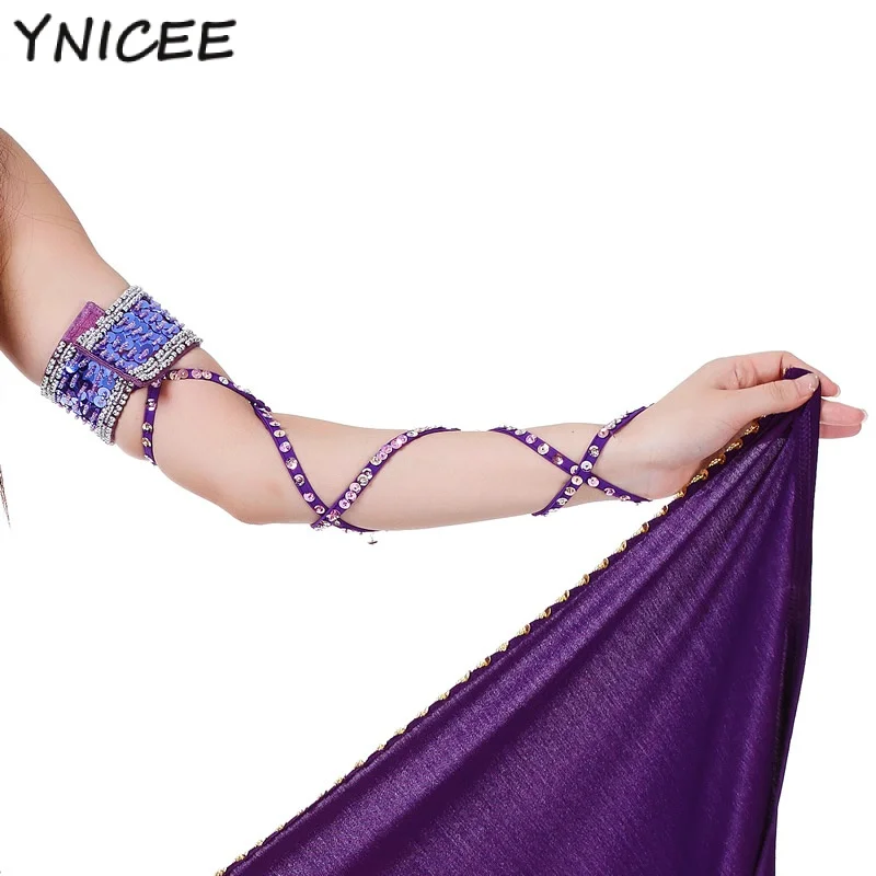 

Adjustable Belly Dance Snakeskin Arm Sleeves Women Sequins Armbands Stretch Wrap Strap Dance Wear Accessories Costume