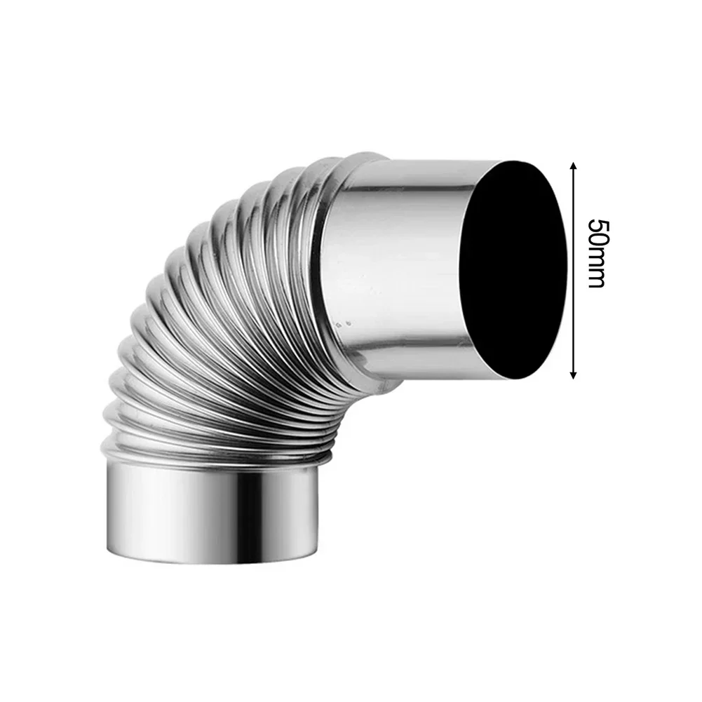Stainless Steel Stove Flue Pipe Elbow Chimney Liner Bend Stove Pipe Elbow Chimney Flue Gas Heater Exhaust
