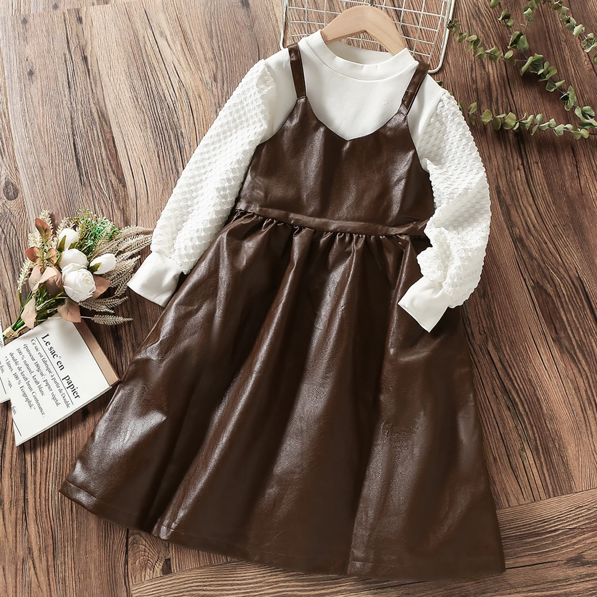 

Girls Dress Sets for Kids Suits Clothes Shirt & Dress Outfits School Teenagers Christmas Gifts Children Costumes 6 8 10 12 Years