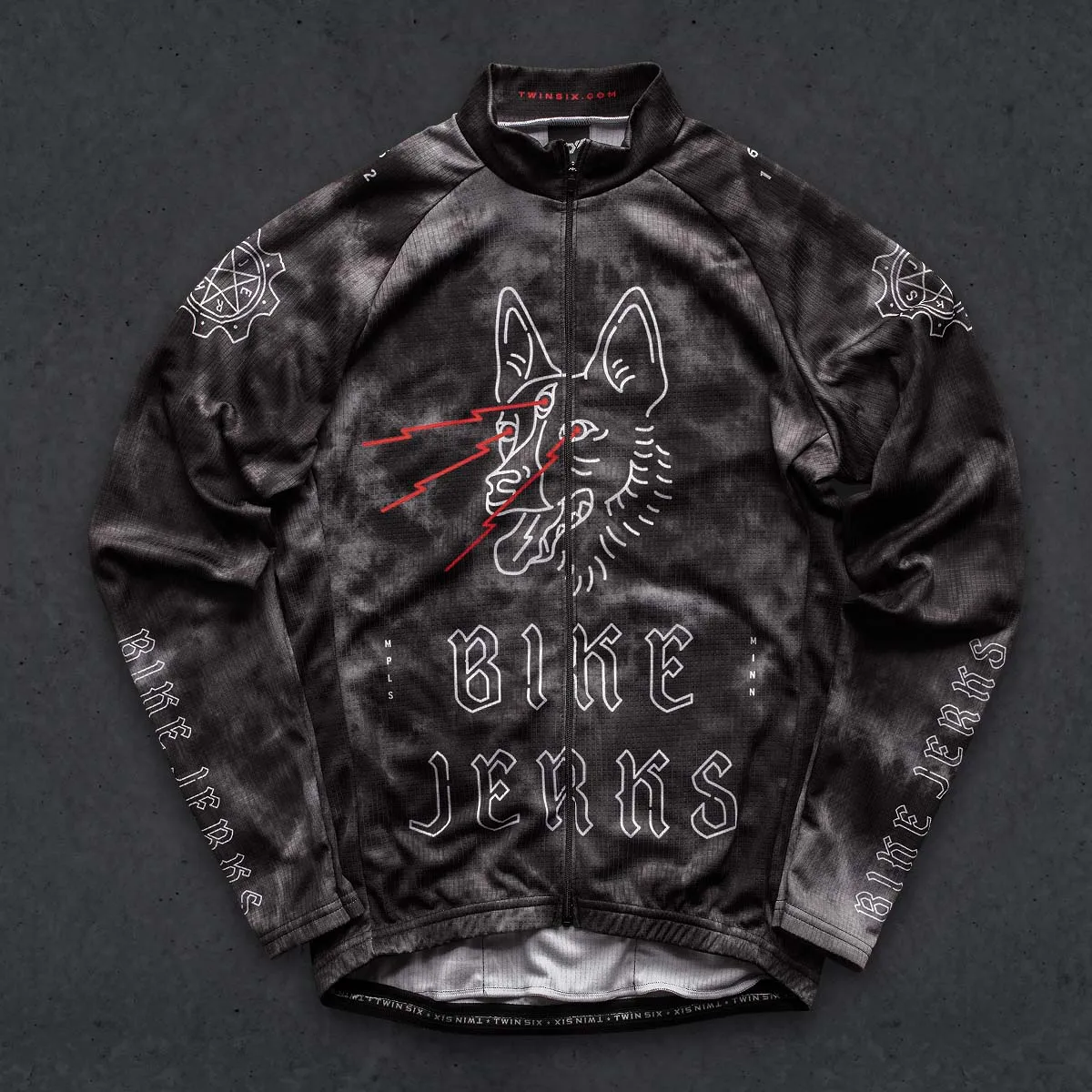 thumbnail image 1 of Twin Six 6 - Maillot de ciclismo para hombre, ropa de ciclismo de manga larga fina para exteriores, primavera y otoño, chaqueta ligera, 1 of 5