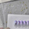 1pcs 5D Bronzing Star Moon Nail Art Stickers Luxury Gold Silver Adhesive Slider Press on Nail Decoration Decals Accessories DIY 2