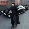 FEWQ Mid Long Woolen Coat Autumn Winter Men's Korean Fashion Loose Casual Versatile Over The Knee Male Trench 24E5306 1