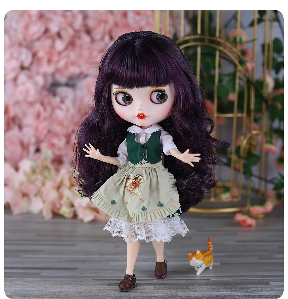 Allison – Premium Custom Neo Blythe Doll with Blue Hair, White Skin & Matte Smiling Face 14 Allison – Premium Custom Neo Blythe Doll with Blue Hair, White Skin & Matte Smiling Face 14