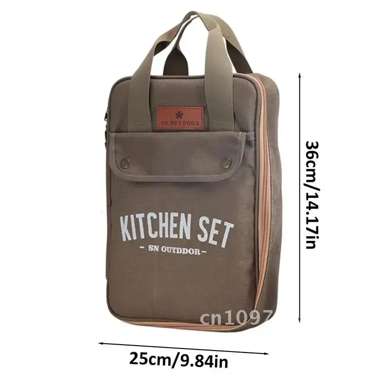 Outdoor Cooking Equipment Camping Cookware Kit with Camping Bag Storage Travel Organizer Set Kitchen Utensil Set Utensil Tool