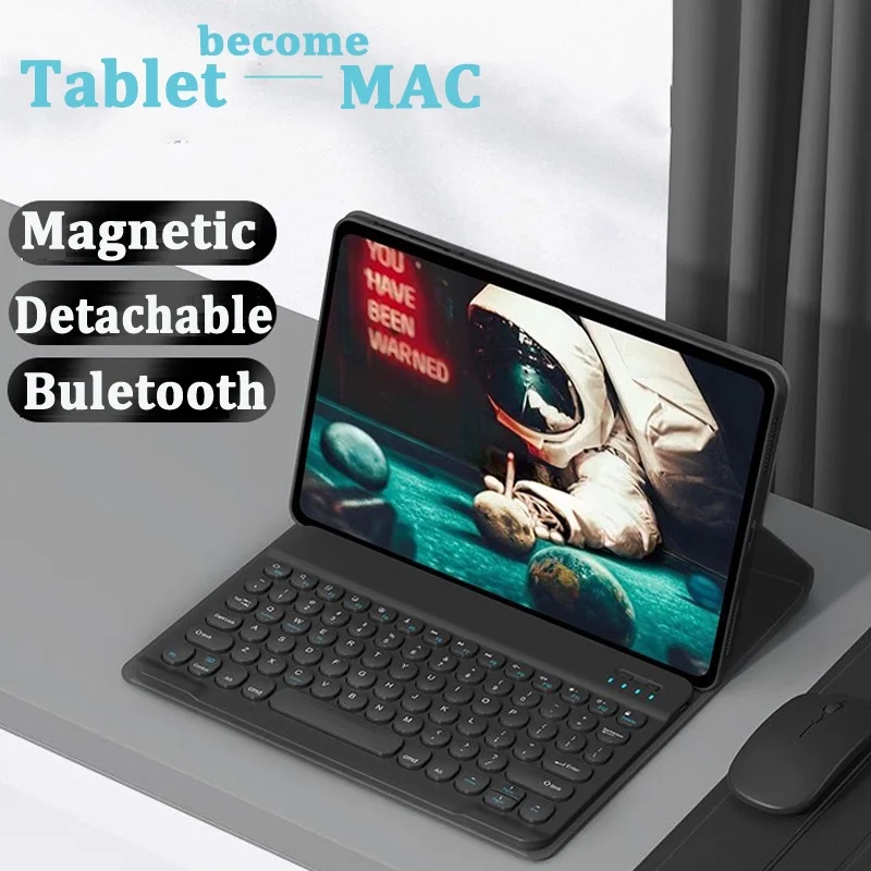 

Magnetic Keyboard Cover and Mouse for Honor Pad 8 12" V8 Pro 12.1 for MagicPad 13inch 2023 Detachable Bluetooth Folio Case